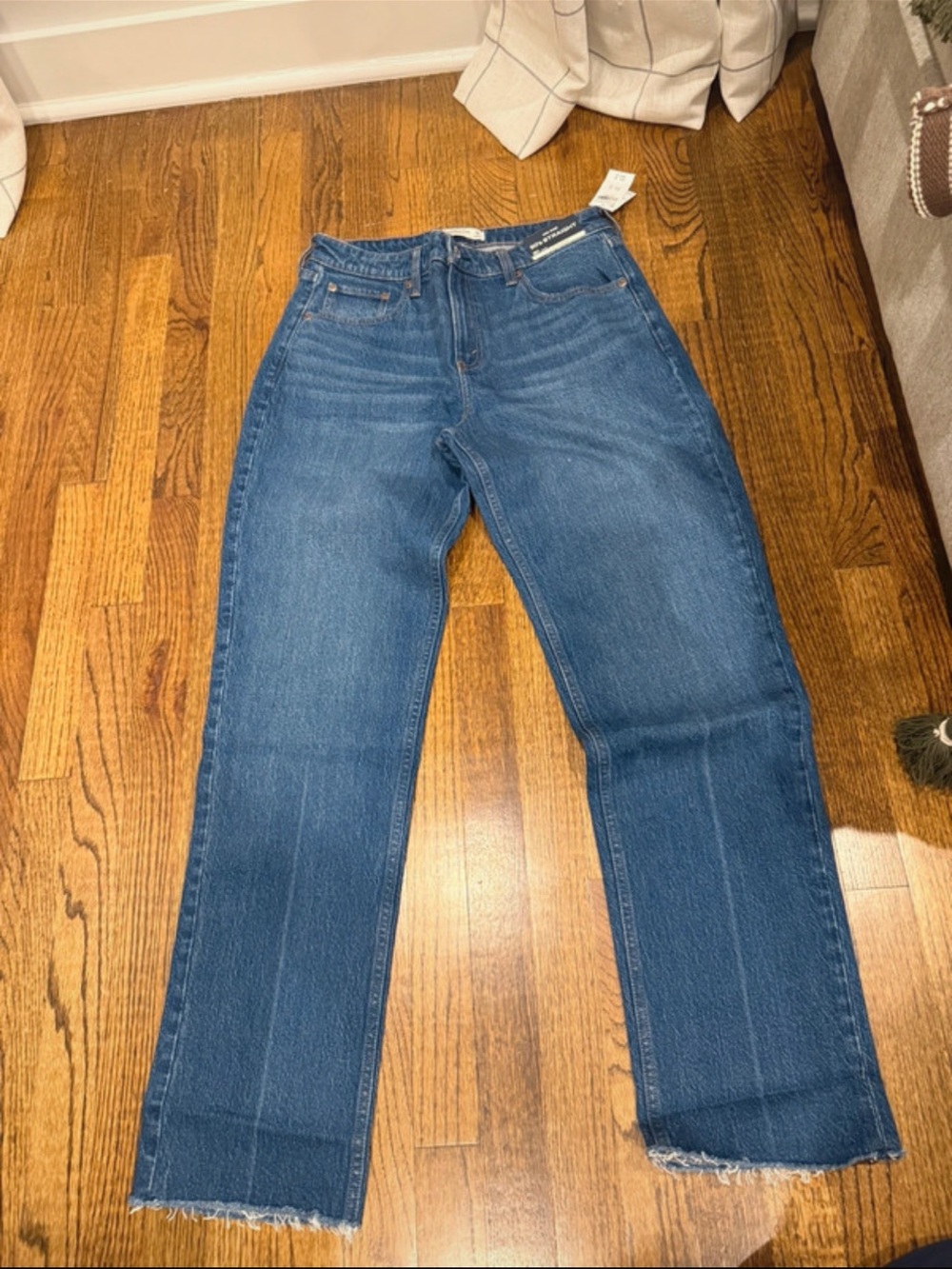 Abercrombie & Fitch Women's Straight Leg Jeans - Medium Blue